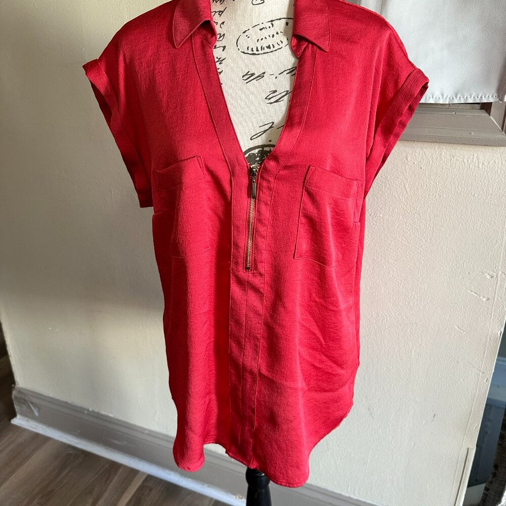Express Coral Blouse- Size Large